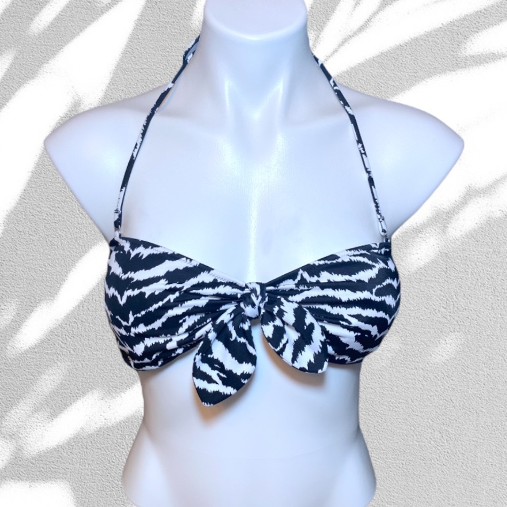 Victoria’s Secret Zebra Print Tie Knot Swimsuit Top